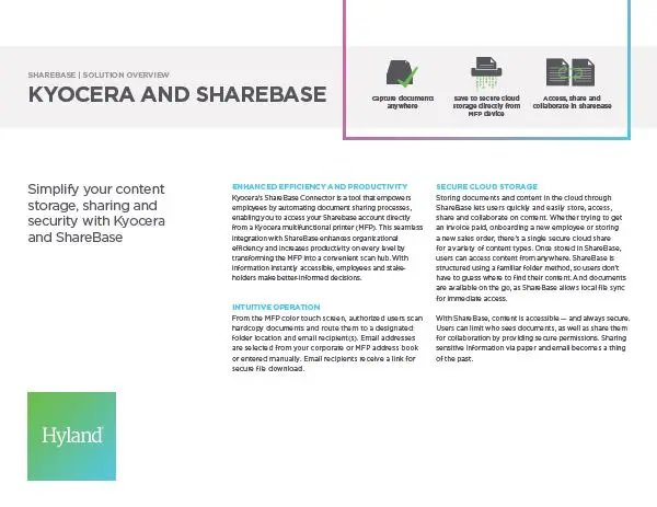 ShareBase, Kyocera, Solution, Software, Document Management, Perfect Printz
