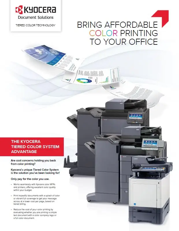 Kyocera, Software, Cost Control And Security, Tiered Color Monitor, Perfect Printz