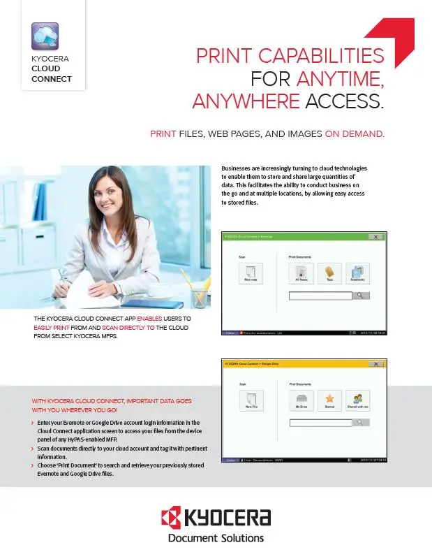 Kyocera, Software, Mobile, Cloud, Kyocera Cloud Connect, Perfect Printz