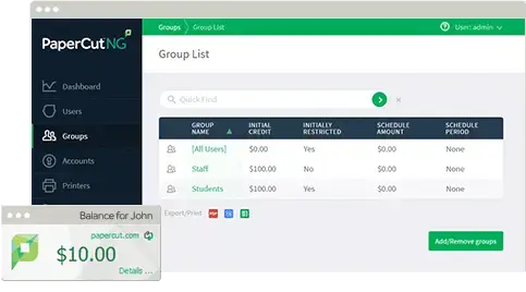 Papercut, Cost Control, Perfect Printz